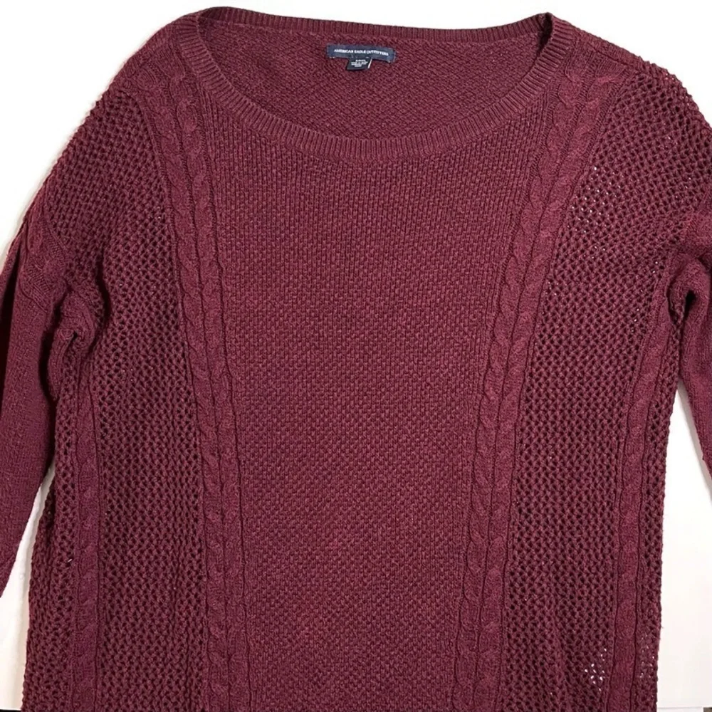 American Eagle Outfitters knit sweater size small color maroon - Picture 6 of 11